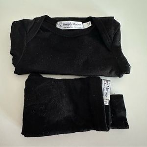 Simply Merino 100% wool Baby onesie & leggings